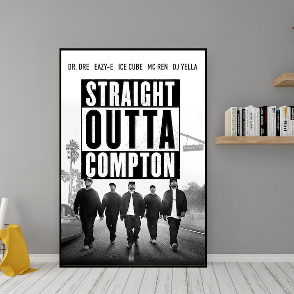 Straight Outta Compton Movie Poster - High Quality Canvas Wall Art - Room Decor - Straight Outta Compton (2015) Poster for Gift