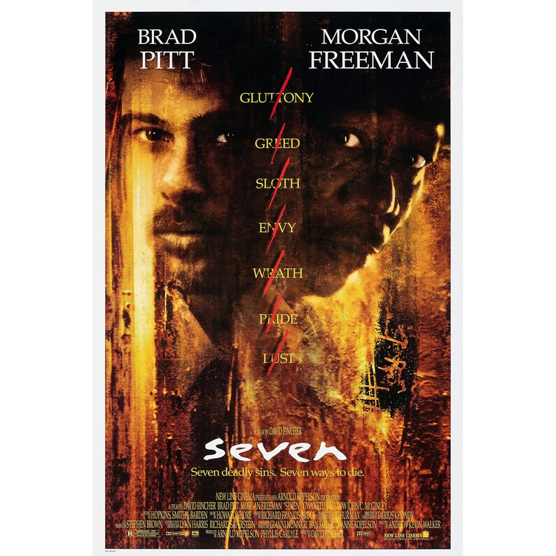 Se7en Movie Poster High Quality Canvas Wall Art Room Decor Se7en Poster