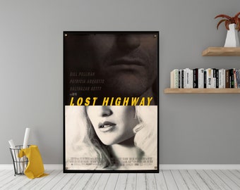 Affiche du film Lost Highway - oeuvre d'art murale en toile de haute qualité - décoration de chambre - impression d'affiche Lost Highway (1997) pour cadeau