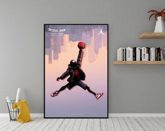 Poster du film Spider-Man : L'Across the Spider-Verse - Art mural en toile de haute qualité - Décoration de chambre - Poster Spider-Man en cadeau