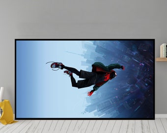Spider-Man: Into the Spider-Verse Movie Poster - High Quality Canvas Wall Art  -Into the Spider-Verse Film Poster for Gift