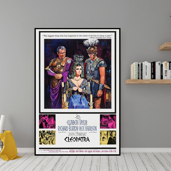 Cleopatra Film Poster - Hochwertige Leinwand Wand Kunst - Zimmer Dekor - Cleopatra (1963) Vintage Film Poster für Geschenk