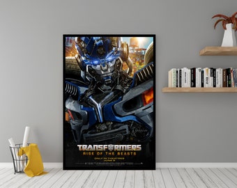 Transformers: Rise of the Beasts Movie Poster - Quality Canvas Wall Art  - Room Decor - 2023 Transformers Mirage Poster for Gift