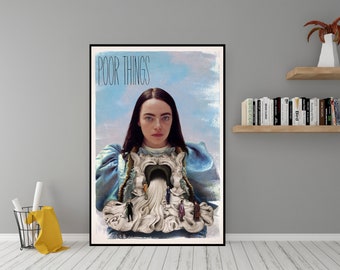 Póster de la película Poor Things - Arte de pared de lienzo de alta calidad - Decoración de la habitación - Poor Things (2023) Impresión de póster para regalo