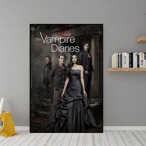 Affiche de la série télévisée The Vampire Diaries Art mural en toile de qualité Poster de film classique à offrir en cadeau Art mural b