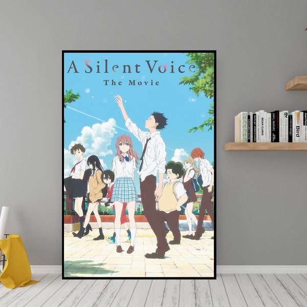 A Silent Voice The Movie Poster - High Quality Canvas Wall Art  - Room Decor - A Silent Voice The Movie (2016) Classic Poster Print for Gift