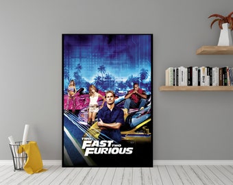 2 Fast 2 Furious Movie Poster - High Quality Canvas Wall Art  - Room Decor - Fast and the Furious Poster Print for Gift