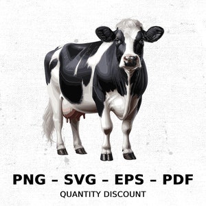 Cow Farm Dairy SVG PNG Clipart | Sublimation Transparent Watercolor Cartoon Instant Download Elk River Prints Custom