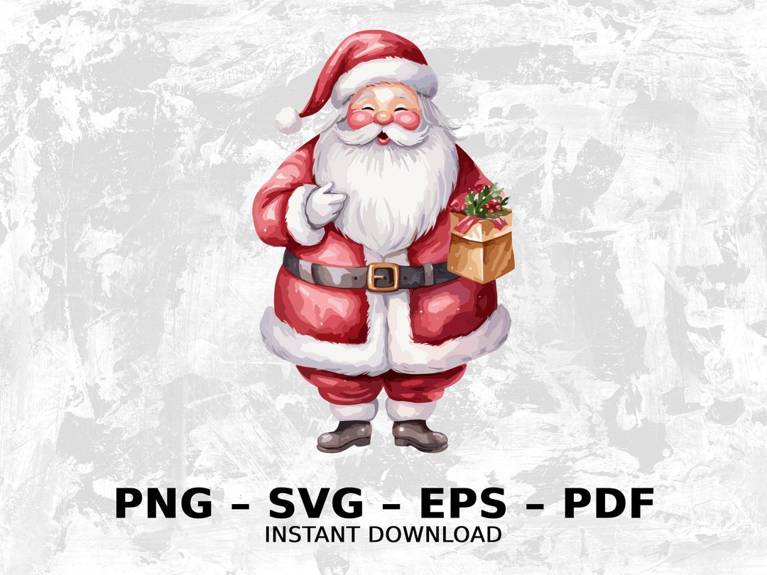Santa Claus Christmas SVG PNG Clipart Sublimation Transparent ...