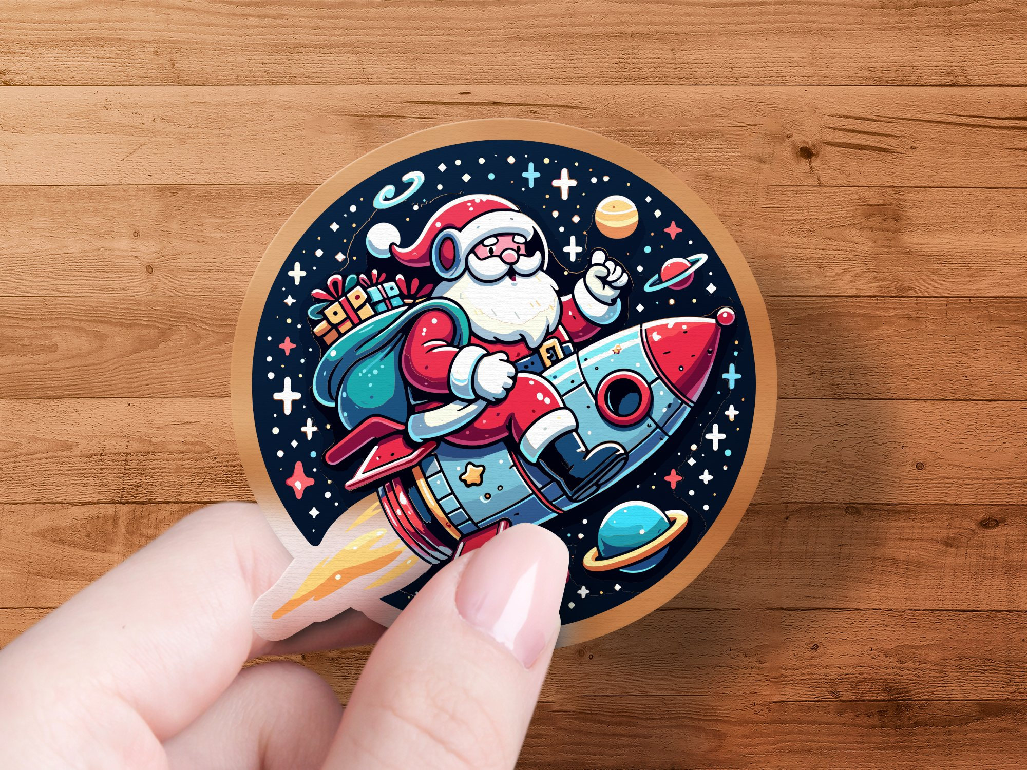 Santa Claus Christmas Rocket SVG PNG Clipart Sublimation Transparent ...