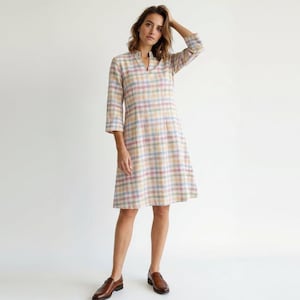 Pastel Plaid Dress - Etsy