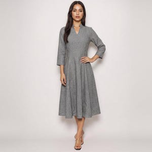 Grey Midi Dress - Etsy