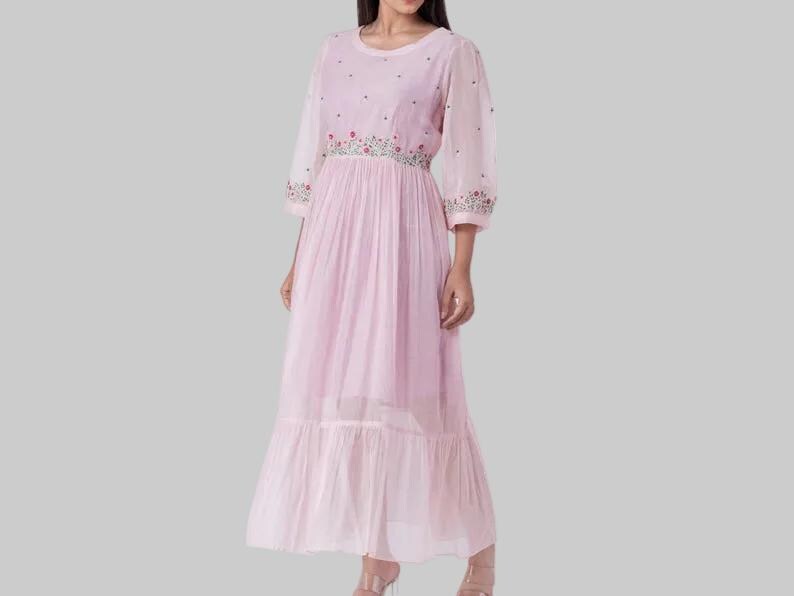 3/4 Sleeve Wedding Guest Dress - Etsy