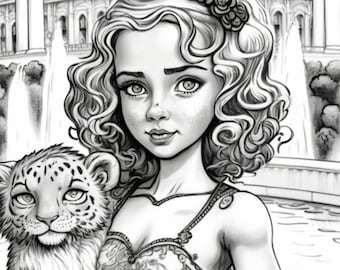 Printable kids coloring Princess