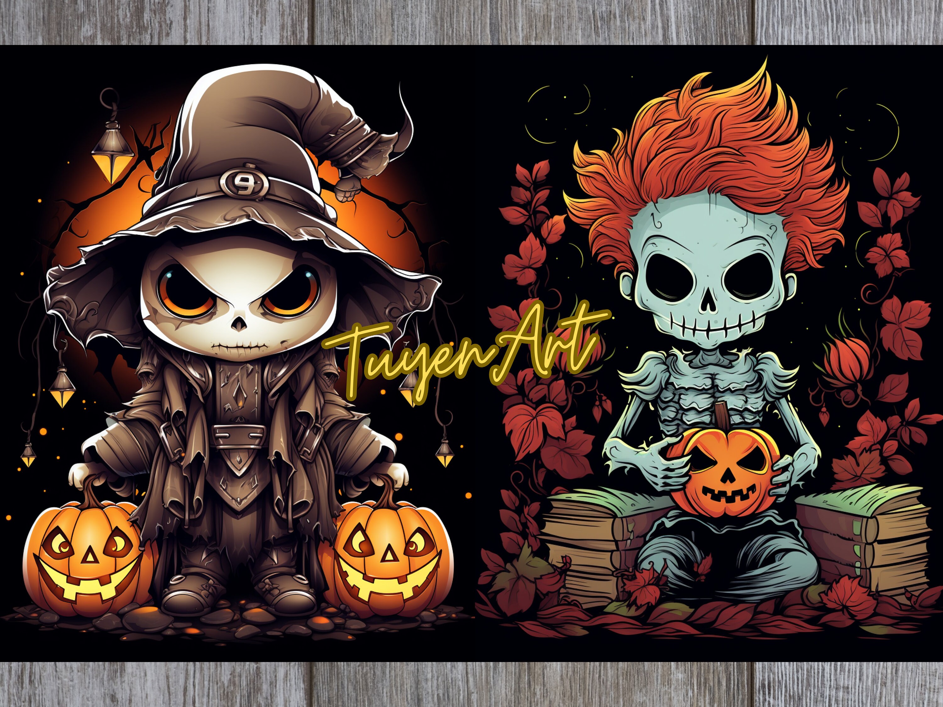 Halloween Bundle Coloring Book, Gothic Creepy, Zombie, Pumpkin, Witch ...