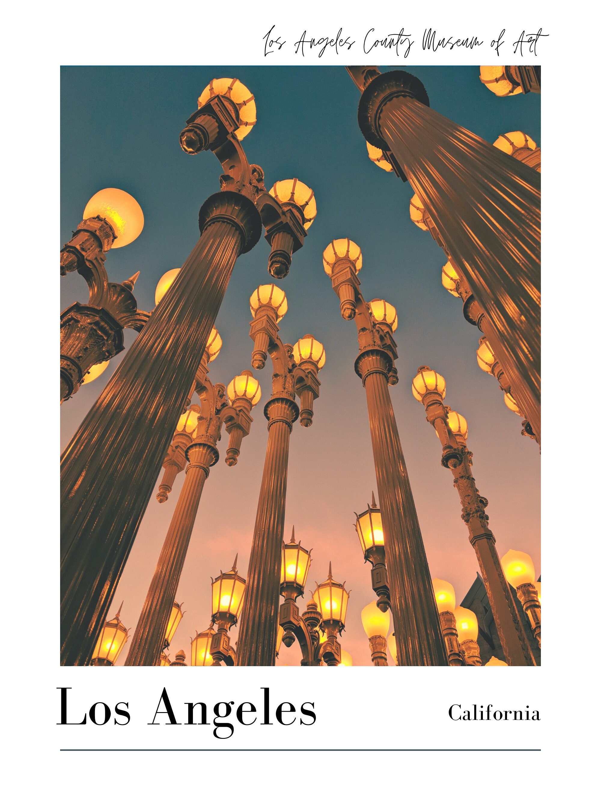 Los Angeles LA County Museum of Art Poster LACMA Lights Print - Etsy