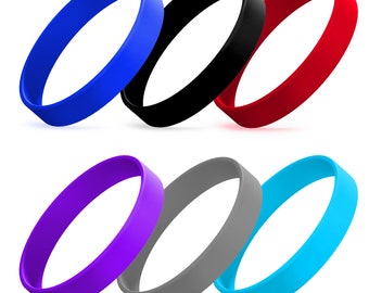 Set van 2 siliconen armband: rubberen polsband van 1/2 inch