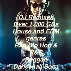 DJ-musikpoolbibliotek 1 000+ GB Uppdaterad 2026 House Dance EDM Pop Hiphop R&B Reggae Afrobeats Country Reggaeton Salsa Merengue Bachata