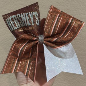 Chocolate bar candy theme bow