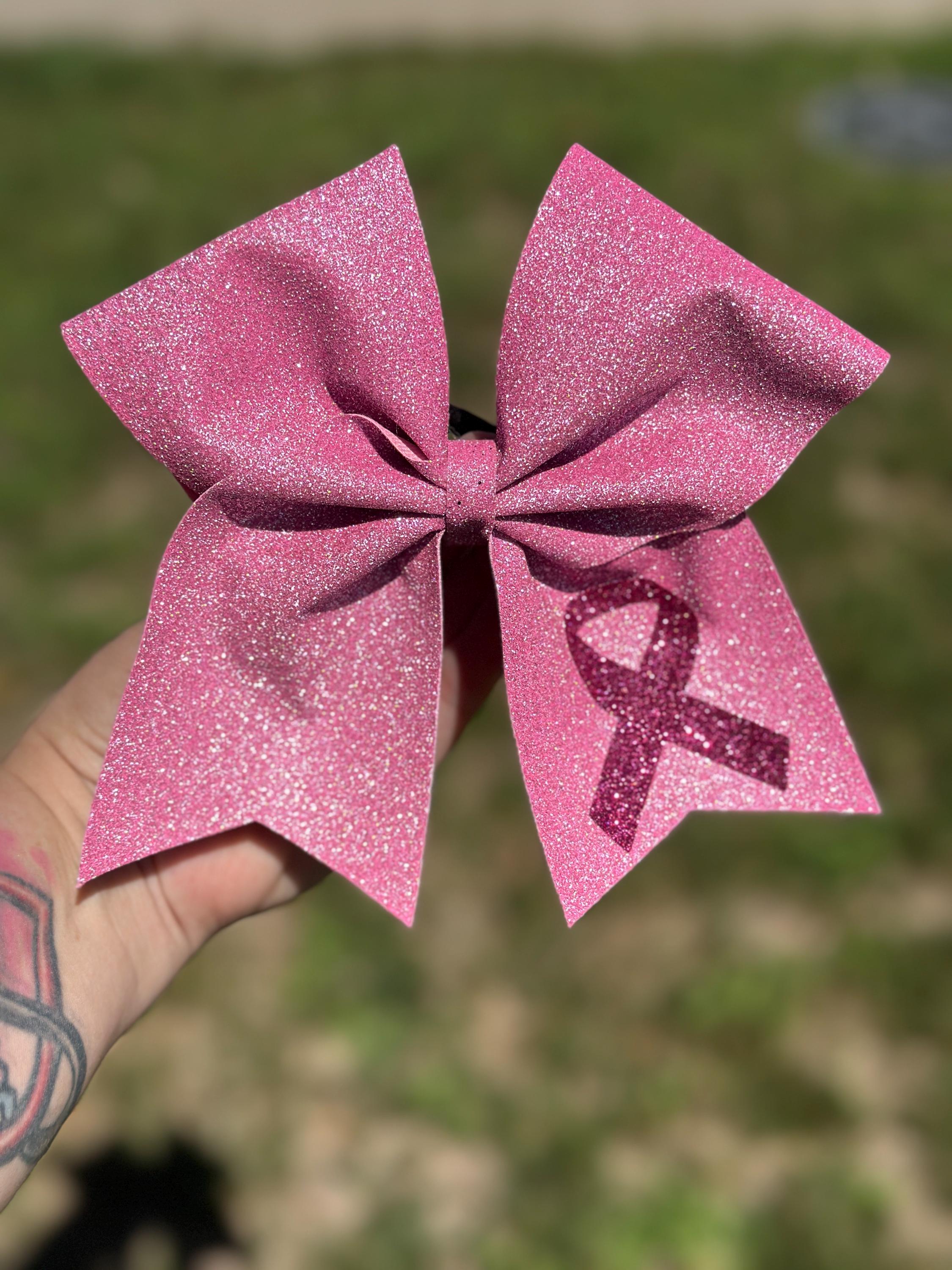 Pink Glitter Bow With Darker Pink Ribbon on Tail - Etsy
