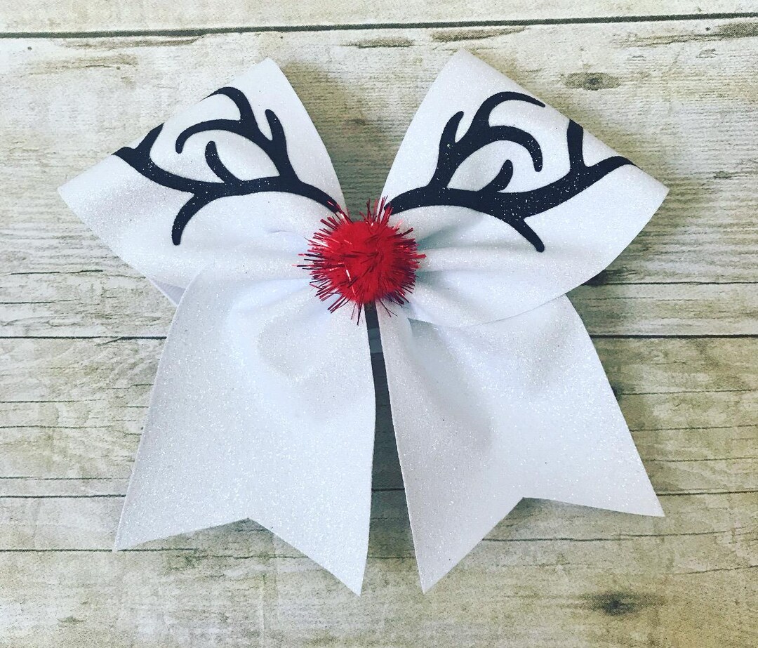 Rudolph the Red Nose Reindeer Glitter Bow - Etsy