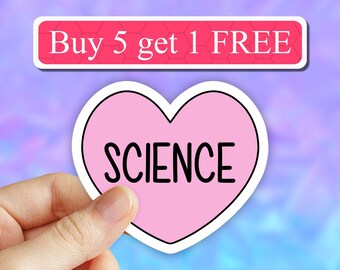 Love Science sticker, science stickers, Science decal, science teacher gifts, science is real vinyl sticker, laptop decal, water bottle