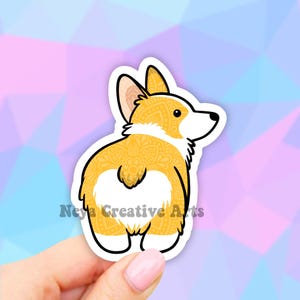 Cute Corgi Butt Sticker, Dog Stickers, Laptop stickers, Aesthetic Stickers, Water bottle stickers, WaterproStickers, Computerof Stickers