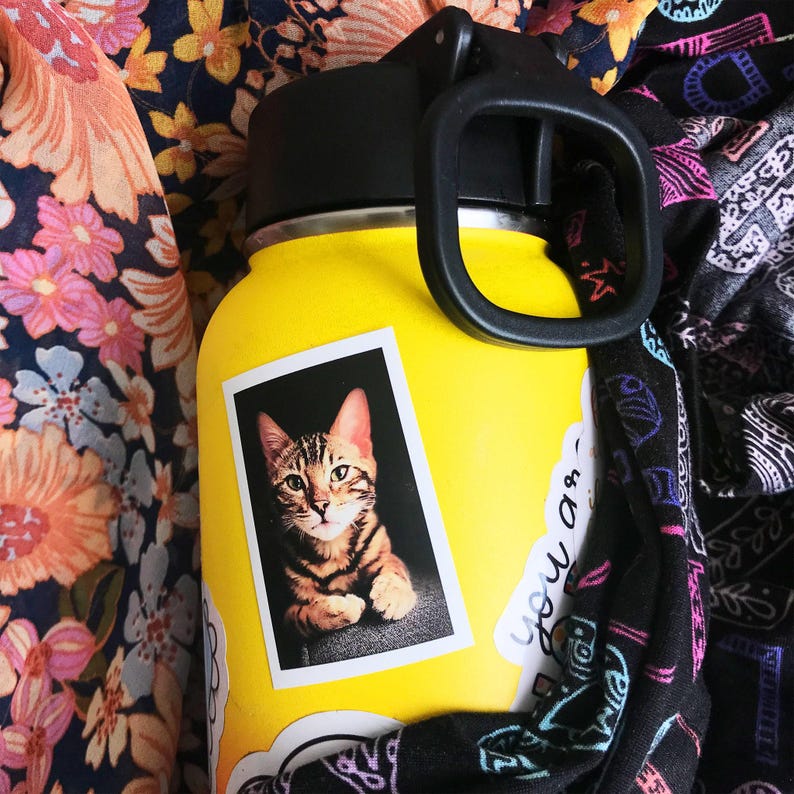 Custom Pet Sticker, custom Dog Stickers, custom Cat Stickers, Pet laptop Stickers, pet photo stickers, water bottle stickers, decal, tumbler image 4