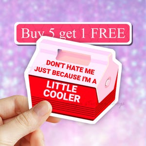 Don&#39;t Hate Me Because I&#39;m A Little Cooler Sticker, meme Funny Sticker, Funny Laptop Decal, Water Bottle Sticker, car decal, camping sticker