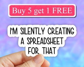 im silently creating a spreadsheet for that sticker, math laptop stickers, math water bottle decals, office sticker, computer stickers, math