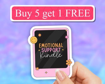2# Emotional support Kindle Sticker, Smut Sticker, Kindle Sticker, Book Club Laptop sticker, Funny readers decal,  Book lover decals, kindle