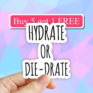 Hydrate or Diedrate Sticker, laptop stickers, Waterbottle Stickers, Laptop stickers, Aesthetic Stickers, Macbook decal, computer stickers