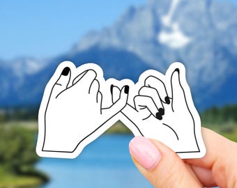 Pinky Promise Sticker, Best Friend Sticker, VSCO Stickers, Laptop Stickers, Aesthetic Stickers, Water bottle Decal, Computer Sticker