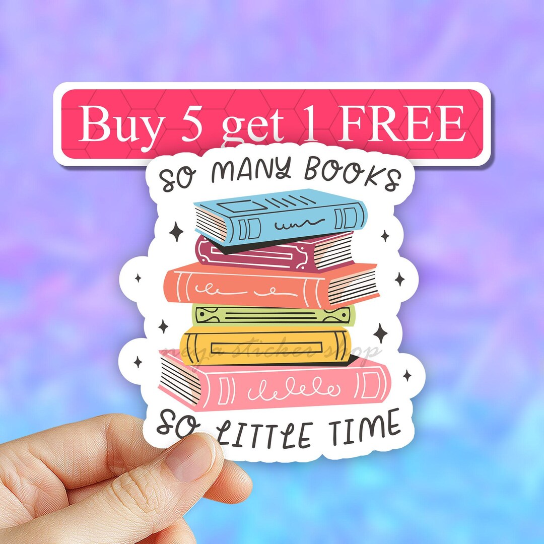 So Many Books so Little Time Sticker, Banned Books Club, Funny Reading ...