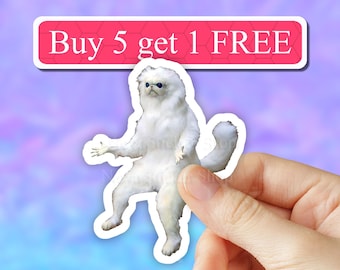 Persian Cat Meme Sticker, meme stickers, Laptop Stickers, VSCO Stickers, Laptop, Aesthetic, Vinyl Decal, Water bottle, Computer Sticker