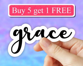 Grace Christian Stickers, Faith Stickers, Bible Verse Stickers, God Stickers, jesus sticker, Church decal, god stickers, water bottle decal