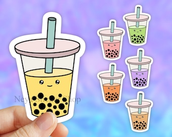 Boba Sticker, Boba Bubble Tea Sticker, Cute boba tea Stickers, Boba Tea Sticker, Tea Stickers, Milk Tea, Laptop stickers, tea Decal