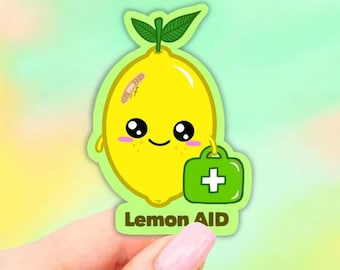Lemon Aid Sticker, Laptop stickers, Aesthetic Stickers, Water bottle Stickers, Computer stickers, Waterproof Stickers, Cute Decals