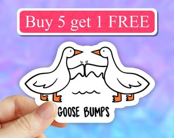 Goose bumps funny sticker, Funny meme stickers, goose laptop stickers, laptop decal, water bottle stickers, silly goose stickers, tumbler