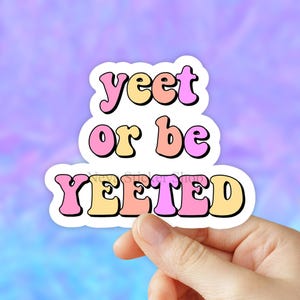 Yeet or be Yeeted Sticker, VSCO Stickers , Laptop Decal, Aesthetic Stickers, Water bottle Stickers, Computer Stickers, Vinyl Stickers
