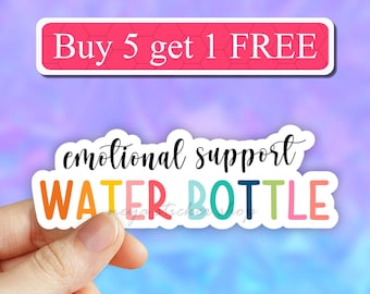 Adhesivo de vinilo para botella de agua con mensaje de apoyo emocional, calcomanía para botella de agua, salud mental, conciencia, citas, calcomanías impermeables, calcomanía de vinilo