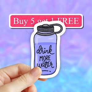 Drink more water sticker, Water bottle Hydrate or Die-drate Sticker, Waterbottle Stickers, Laptop stickers, gym Stickers, Macbook decal