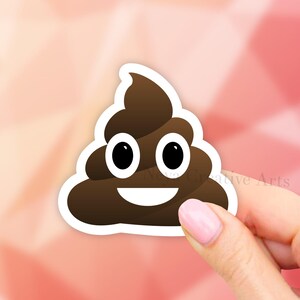 Poop Emoji Sticker, Laptop Stickers, VSCO Stickers, Laptop, Aesthetic, Vinyl Decal, Water bottle sticker, Computer Sticker, Tumbler