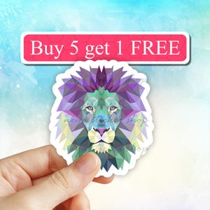 Lion Sticker, wildlife animal stickers, laptop decal, water bottle sticker, tumbler stickers, computer, car decal, lion animal decal, cute