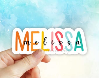Colorful Custom name stickers, Personalized stickers, water bottle, laptop stickers, best friend gift, cute tumbler stickers, custom decals