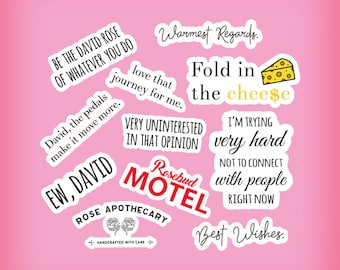 funny stickers pack, tv show gifts, funny David sticker, popular tv show, computer stickers, laptop, water bottle decal, car sticker, tumble