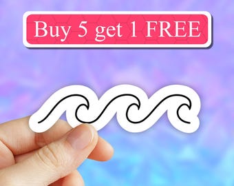 Ocean wave sticker, trending stickers, wave sticker, ocean sticker, laptop stickers, beach wave sticker, water bottle stickers, tumbler
