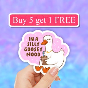 In a silly goose mood vinyl sticker, Funny meme stickers, laptop stickers, laptop decal, water bottle stickers, computer stickers, tumbler