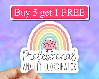Anxiety Coordinator sticker, Anxiety stickers, Laptop stickers, funny introvert sticker, funny sticker, laptop stickers, tumbler stickers