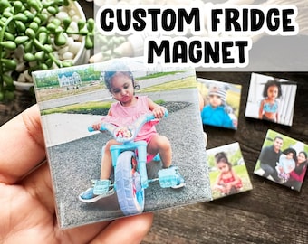 Custom Hardback Fridge Photo Magnets, Custom Pet magnet, Family photo magnets, newborn photos, Personalized Photo Magnet, custom logo magnet